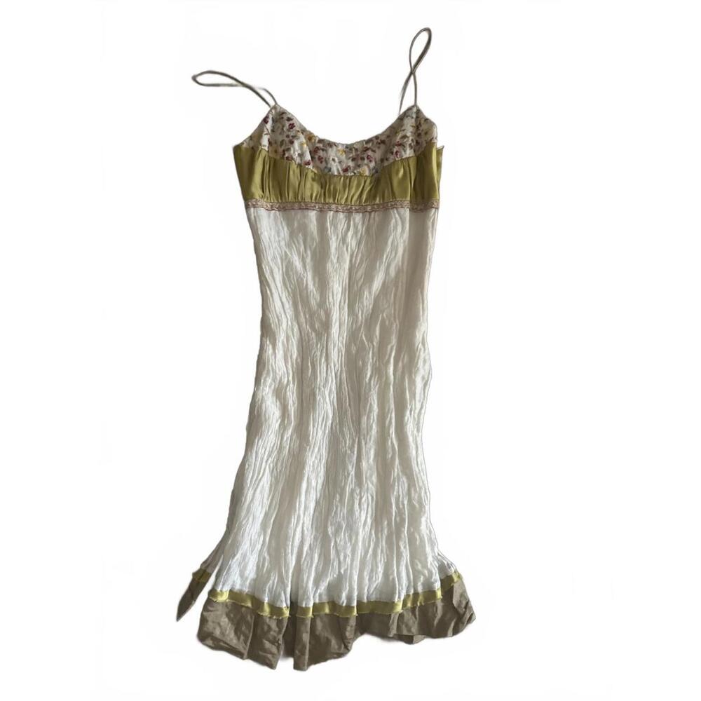 Whimsical Floral Embroidered Silk Dress